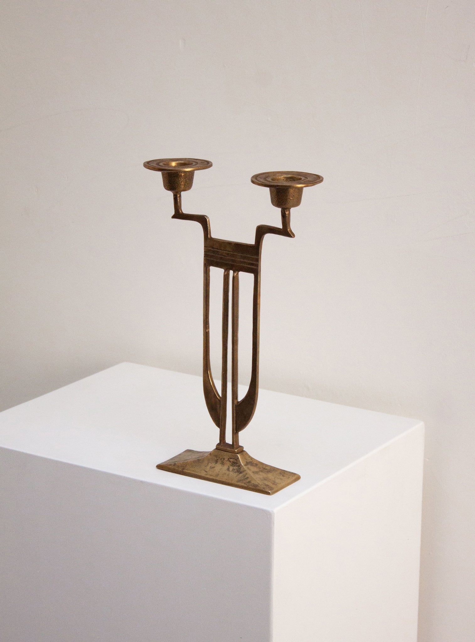 WMF Art Deco Brass Candle Holder