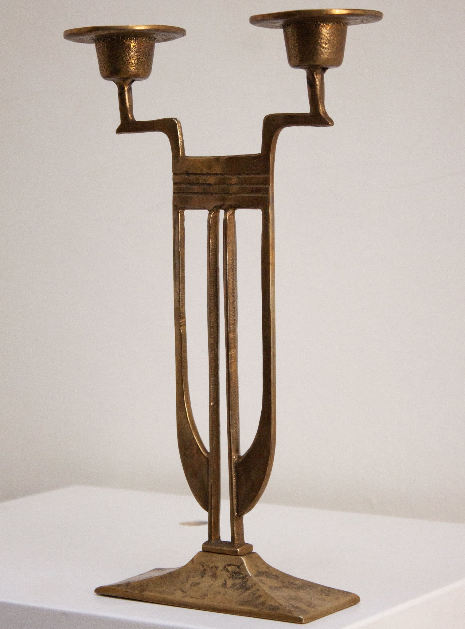 WMF Art Deco Brass Candle Holder