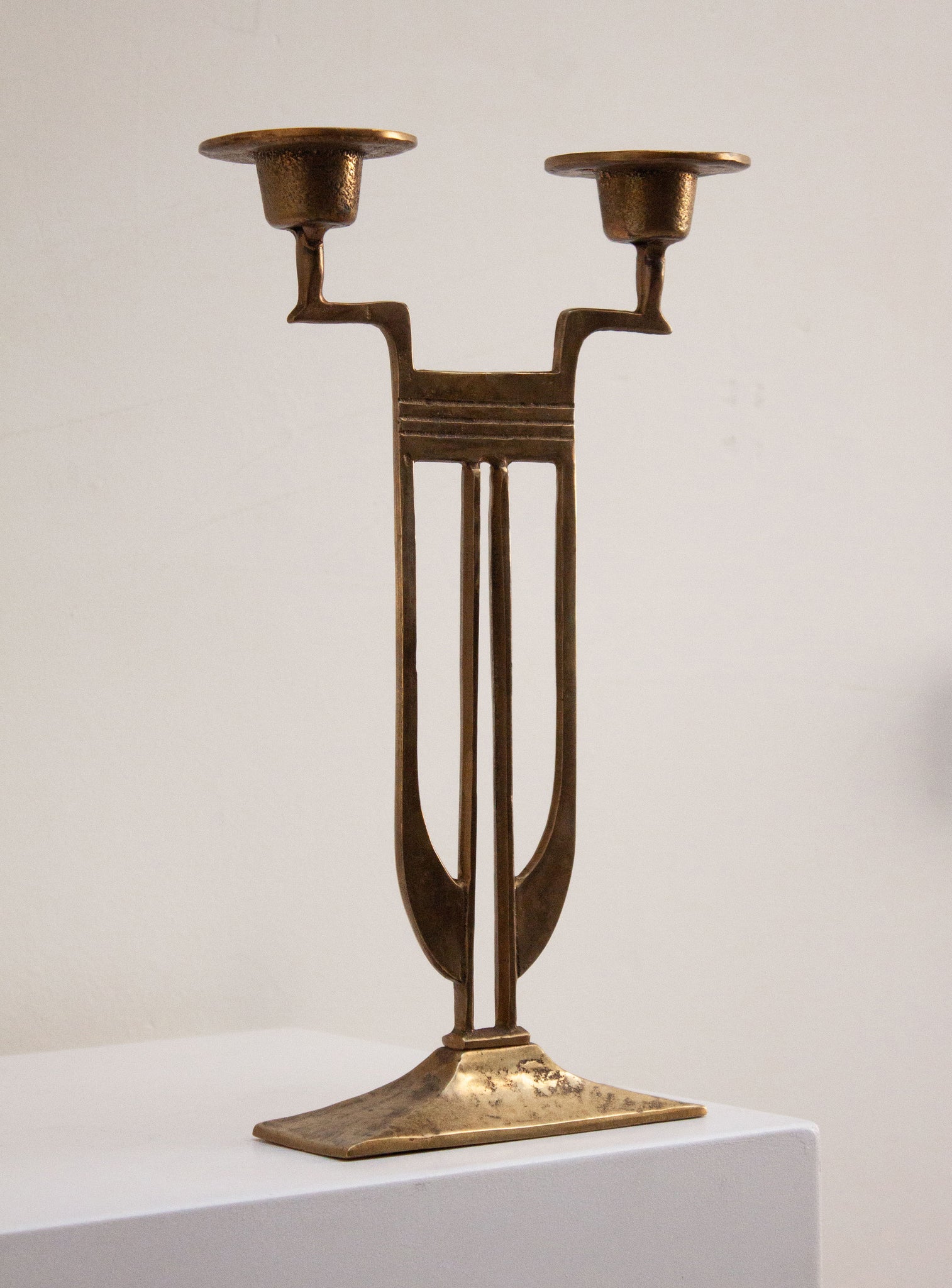 WMF Art Deco Brass Candle Holder