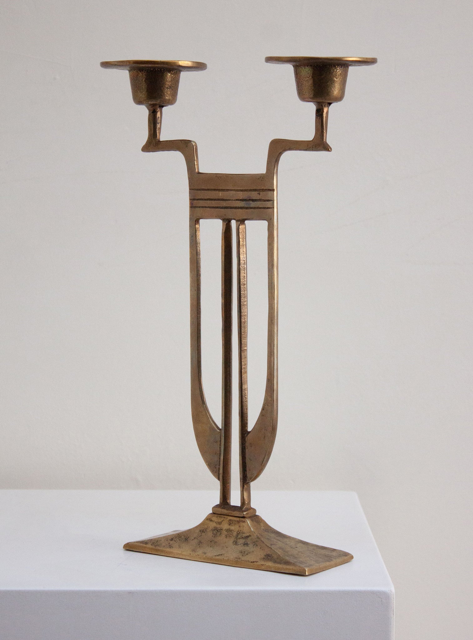 WMF Art Deco Brass Candle Holder