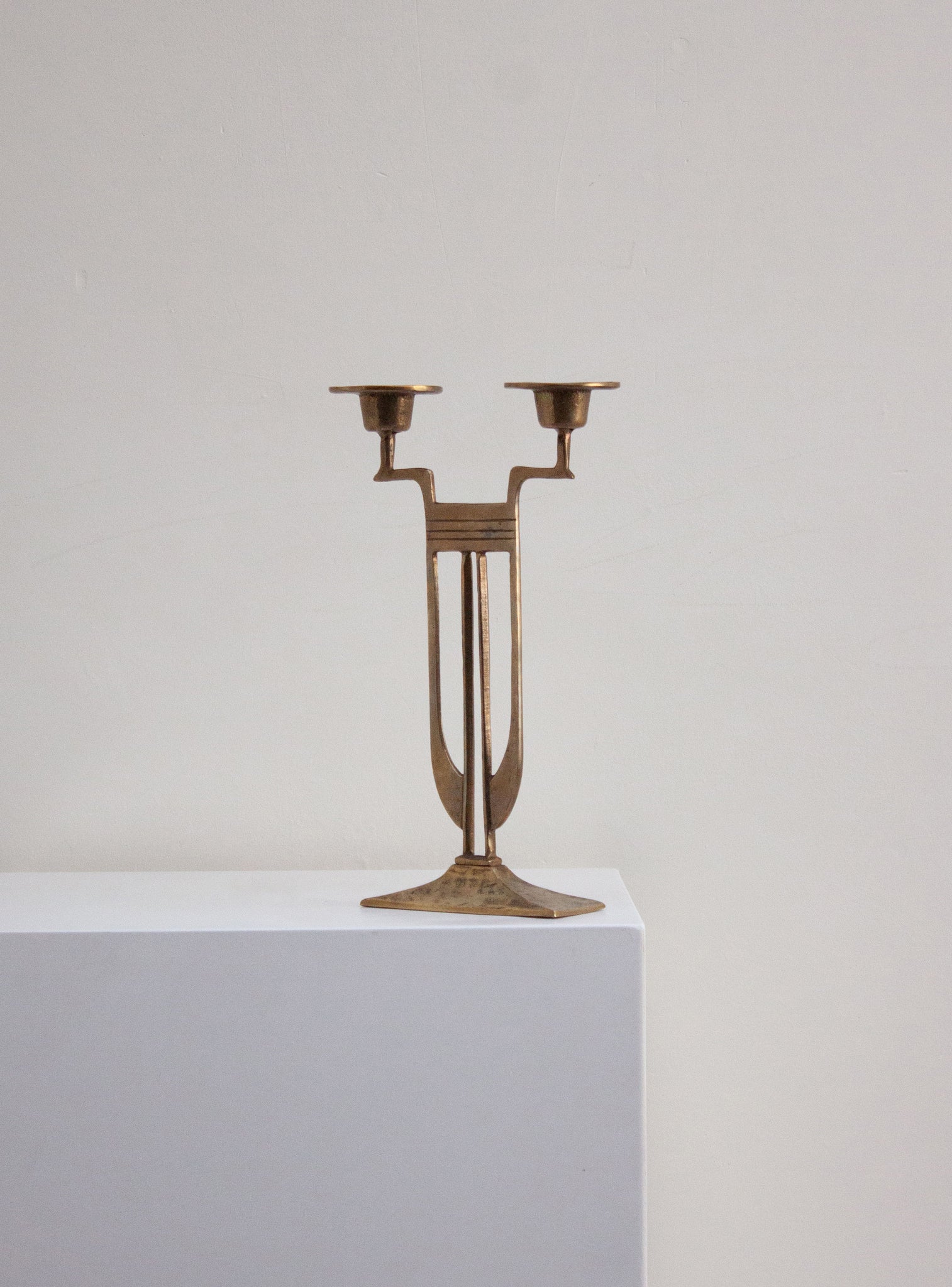 WMF Art Deco Brass Candle Holder
