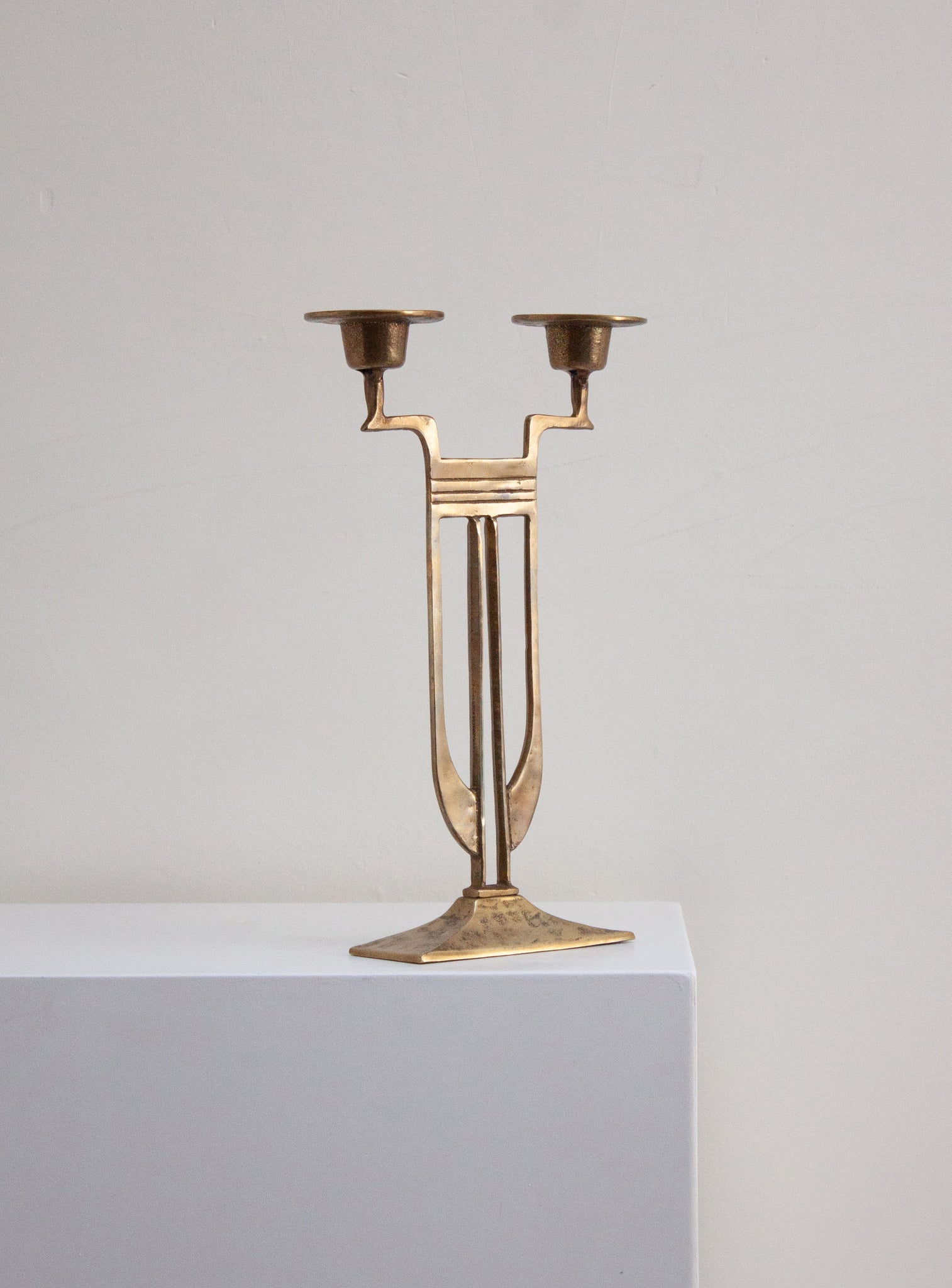 WMF Art Deco Brass Candle Holder