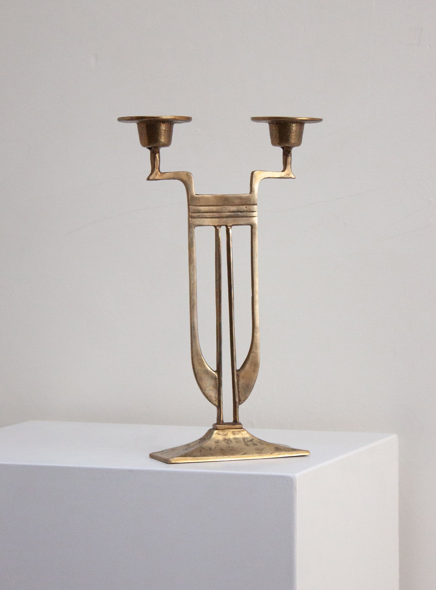 WMF Art Deco Brass Candle Holder