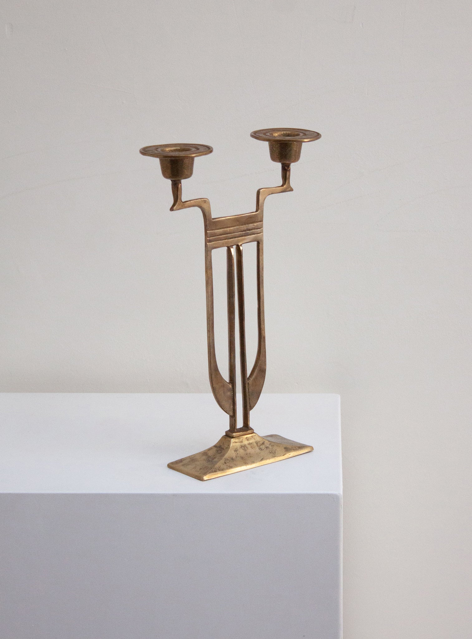 WMF Art Deco Brass Candle Holder
