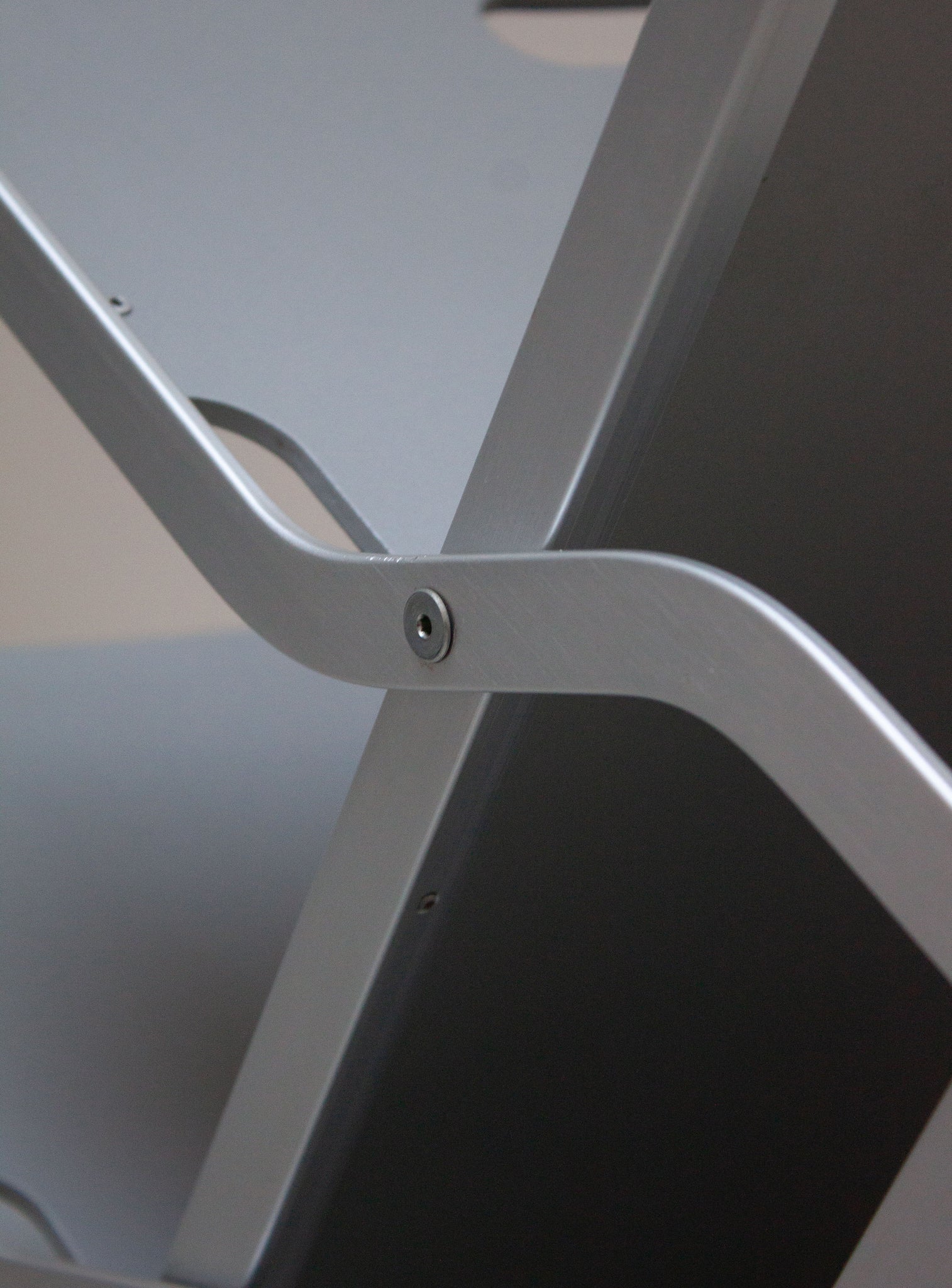 YCAMI Press Folding Magazine Rack by Raul Barbieri (Silver)