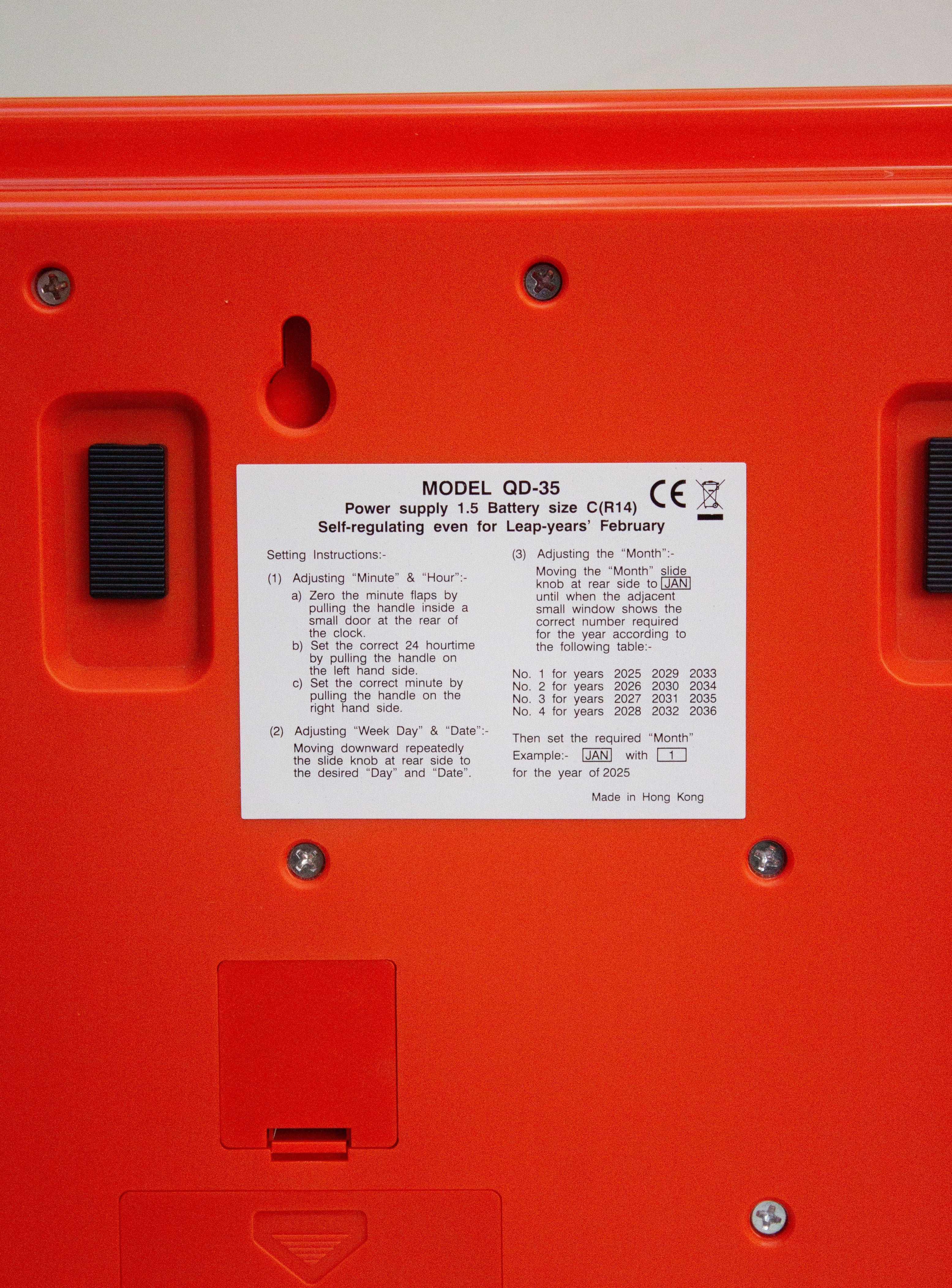 【ジャンク品】TWEMCO QD-35 Twemco QD-35 Orange Calendar Flip Clock | Juki Amsterdam – JUKI
