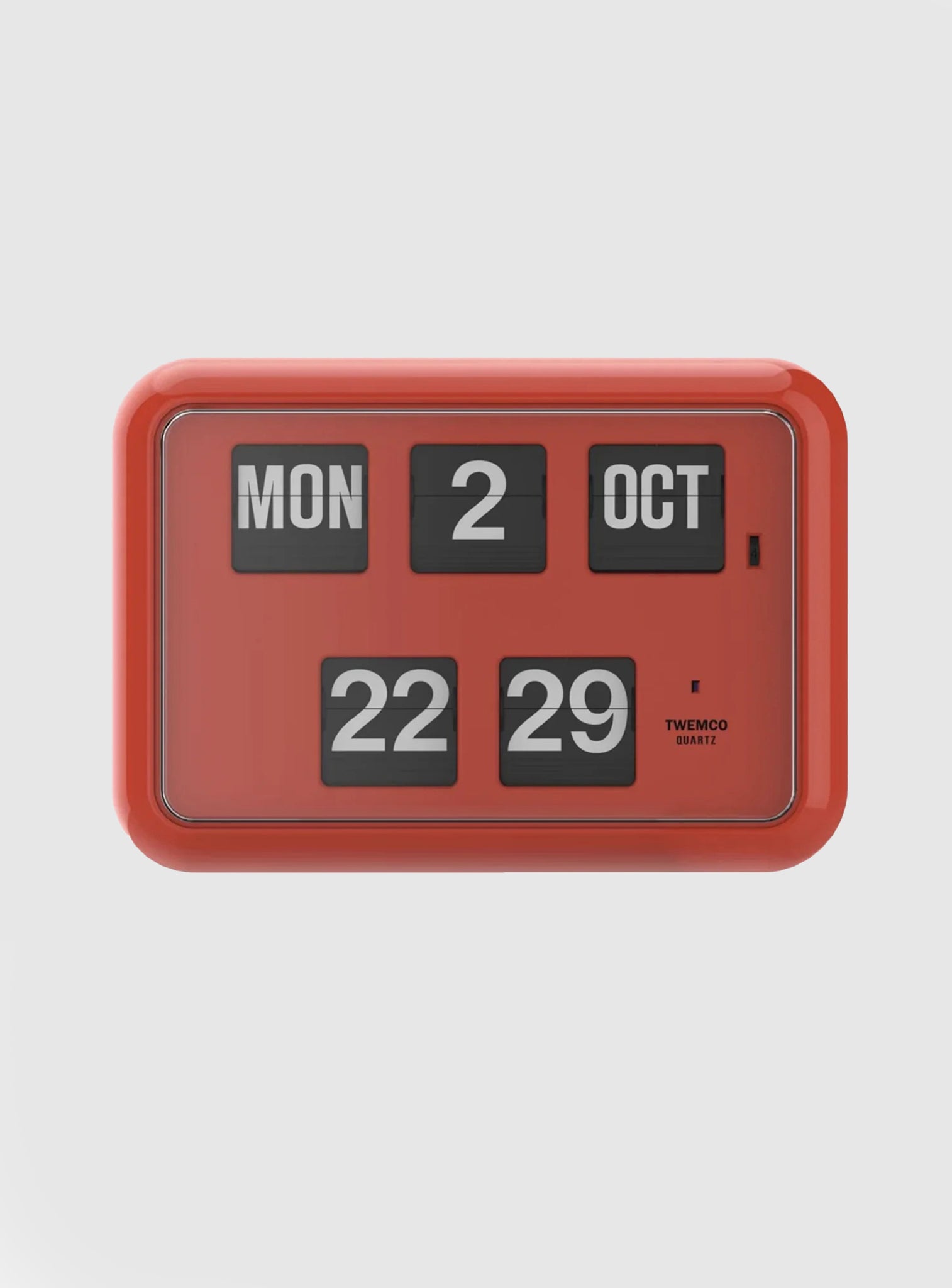 Twemco QD-35 Calendar Flip Clock (Red)