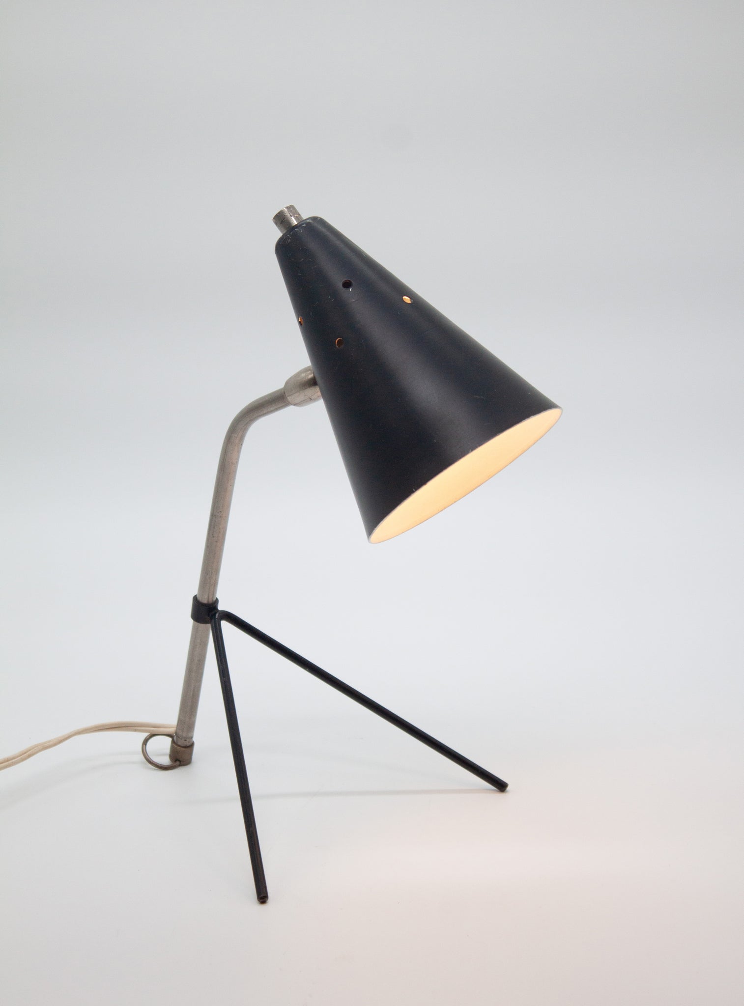 Hala Early Pinocchio Desk Lamp by H. Busquet (Black)