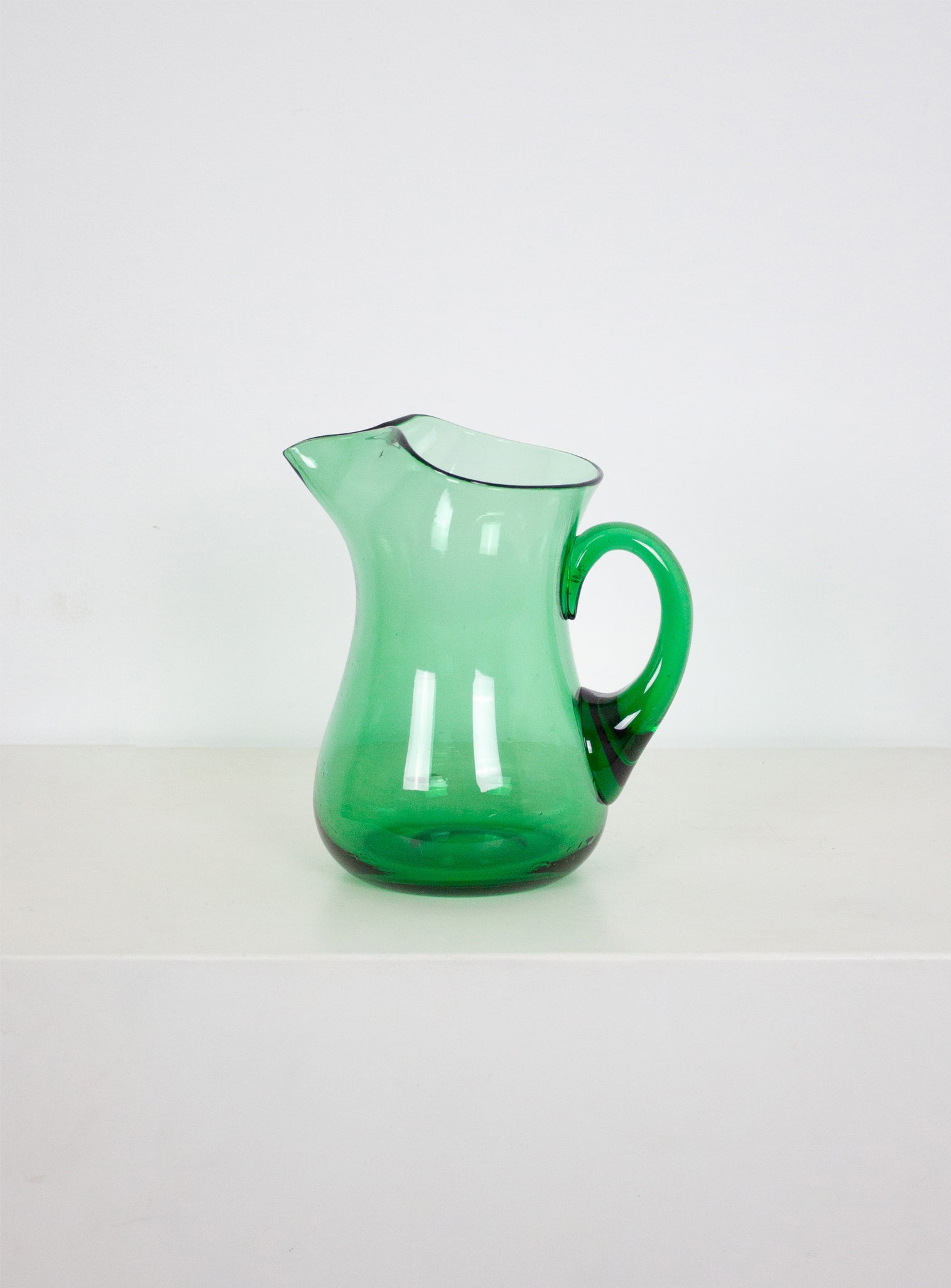 Art Deco Glass Pitcher (Emerald Green)