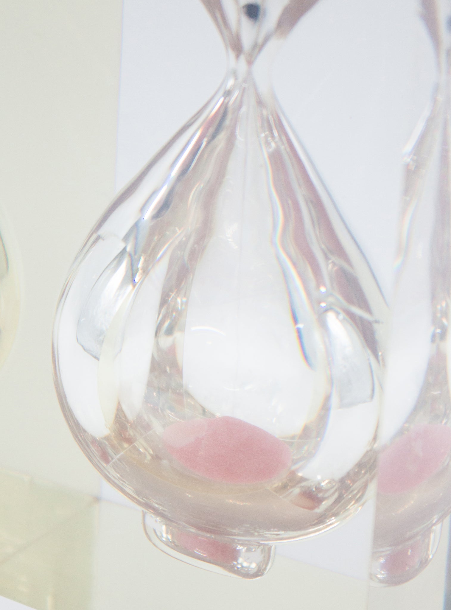 Lucite Hourglass Sculpture by Charles Hollis Jones JUKI AMSTERDAM