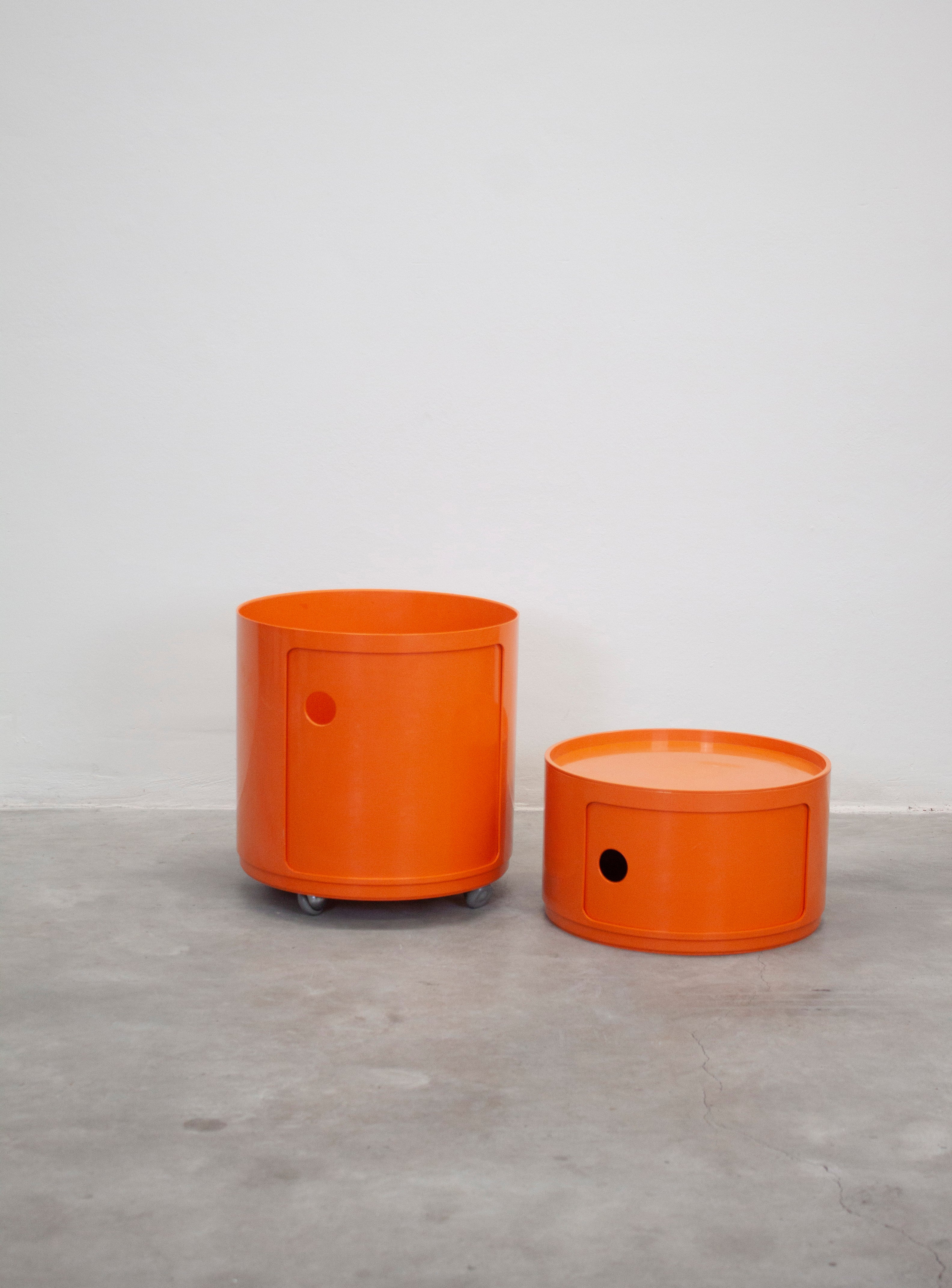 Kartell Large Componibili Container by Anna Castelli (Orange