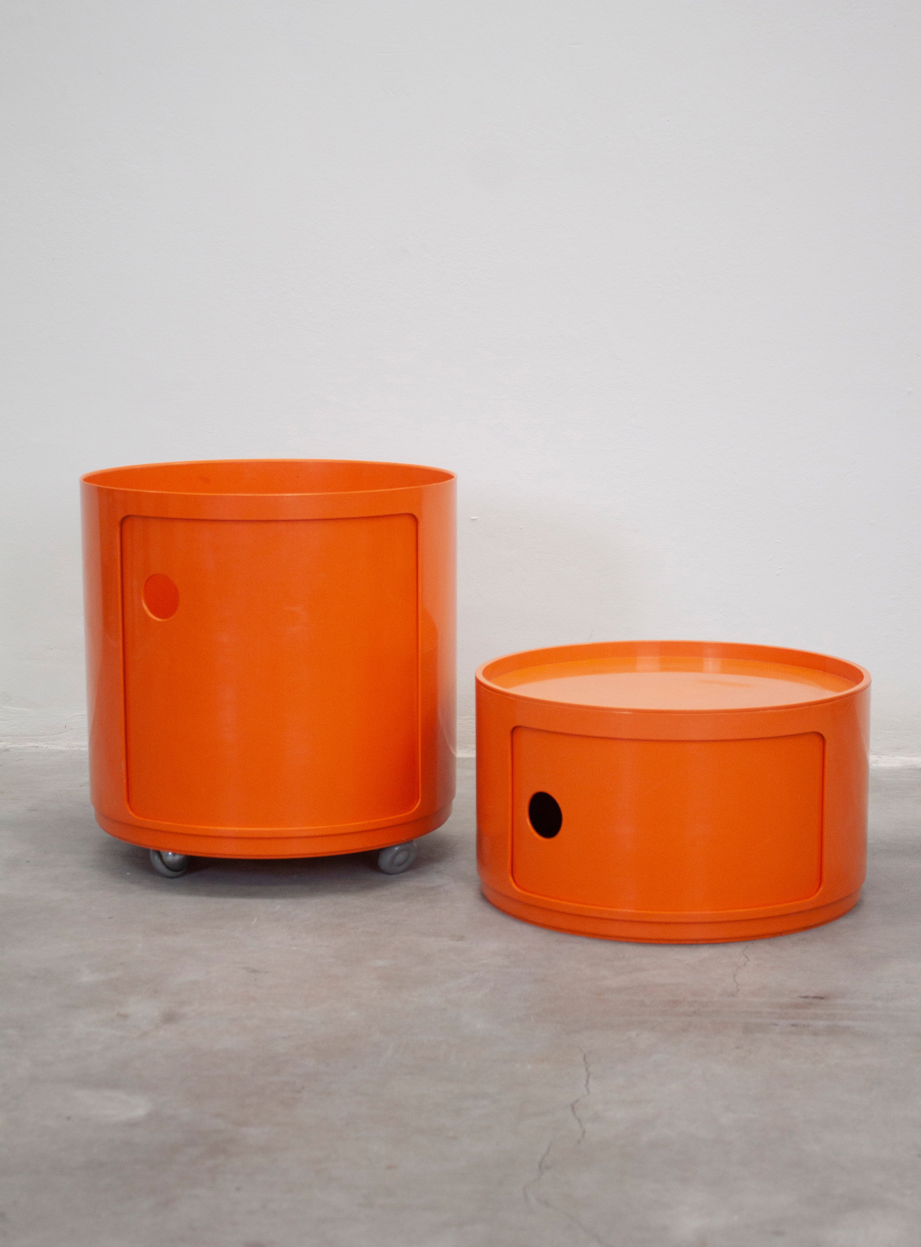 Kartell Large Componibili Container by Anna Castelli (Orange