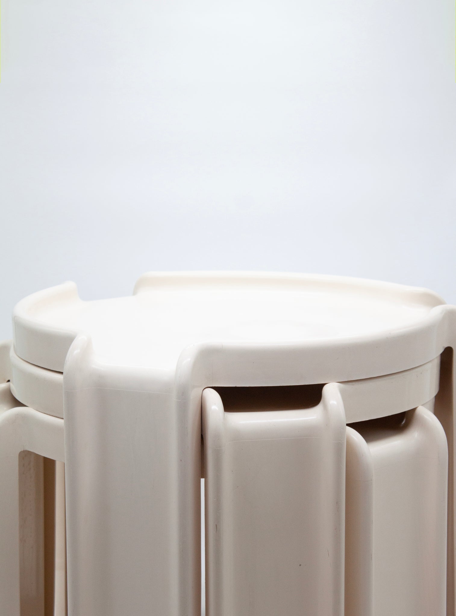 Kartell Nesting Tables by Giotto Stoppino (Off White)