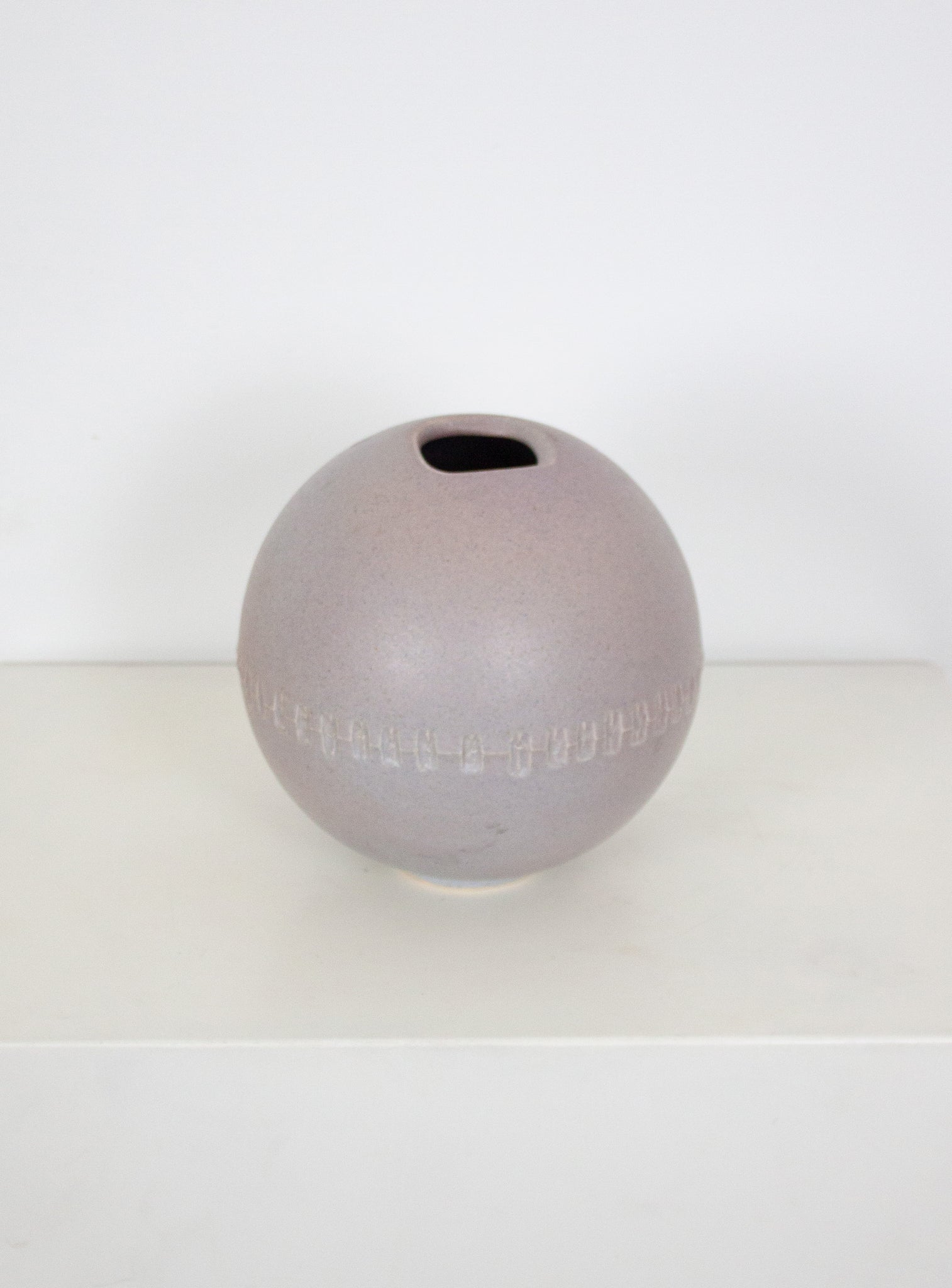 Catalan Ceramic Globe Vase (Purple-Grey)