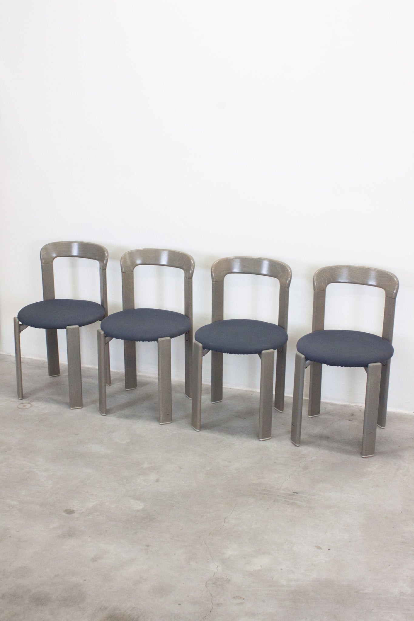 Dietiker Rey Dining Chairs by Bruno Rey (Grey)