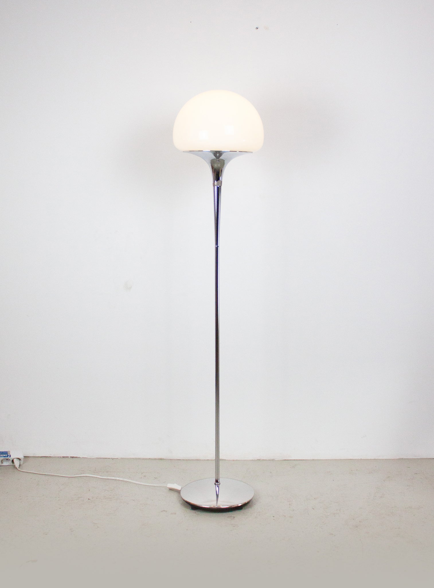 Reggiani Opaline Glass Floor Lamp by Goffredo Reggiani