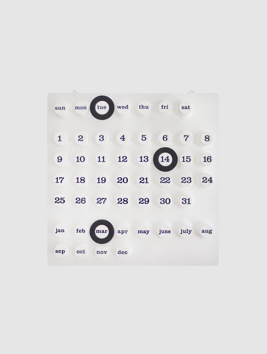 Ring-A-Date Perpetual Calendar by Giorgio Della Beffa (White)