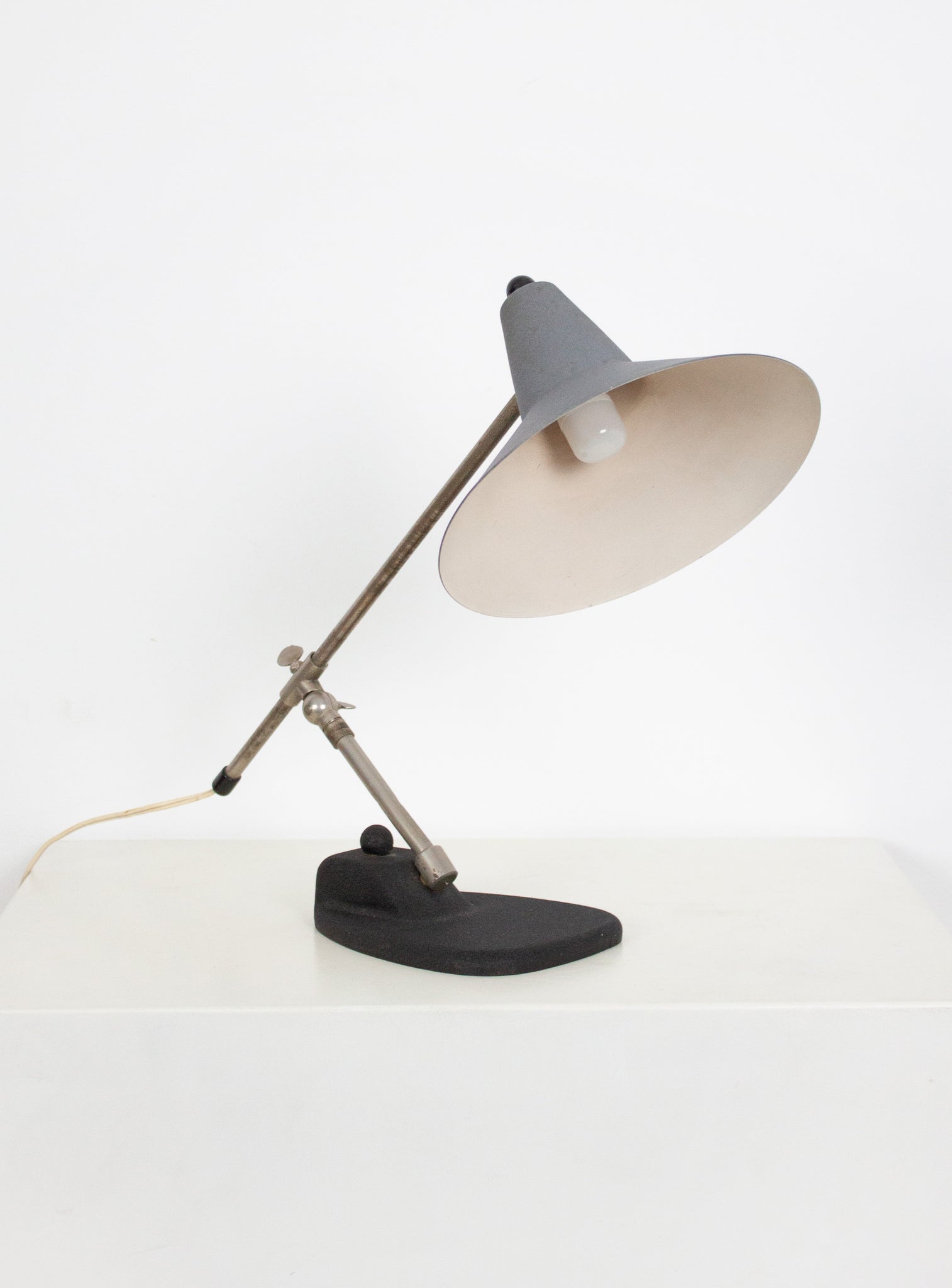 Metal Desk Lamp in style of Stilnovo or Cosack (Grey)