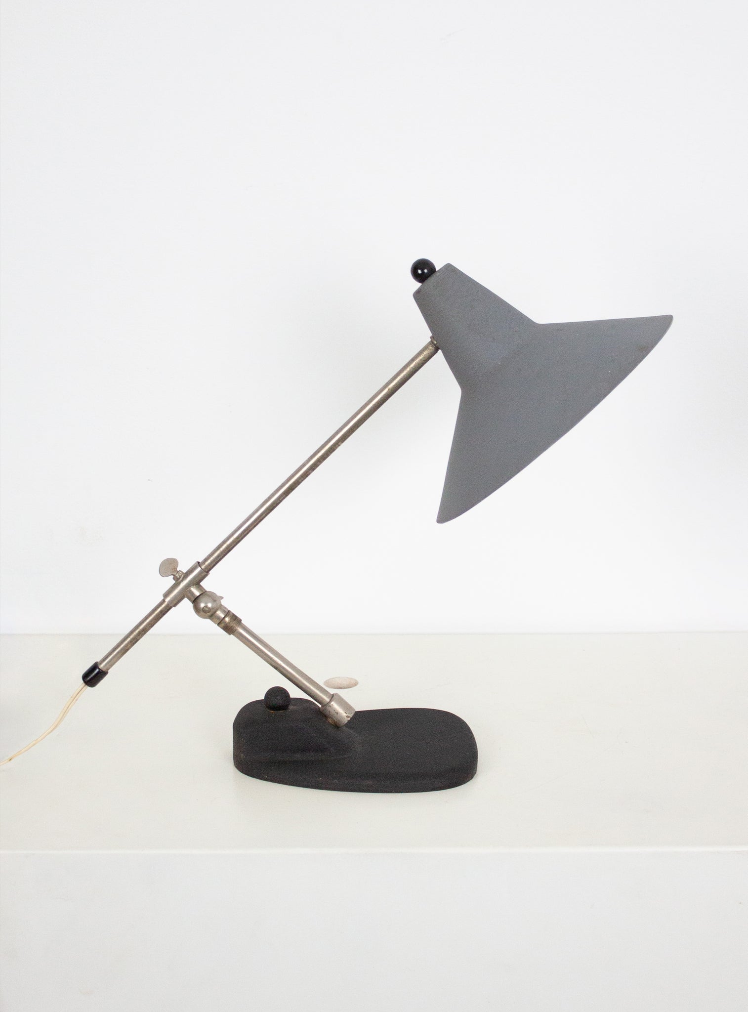 Metal Desk Lamp in style of Stilnovo or Cosack (Grey)